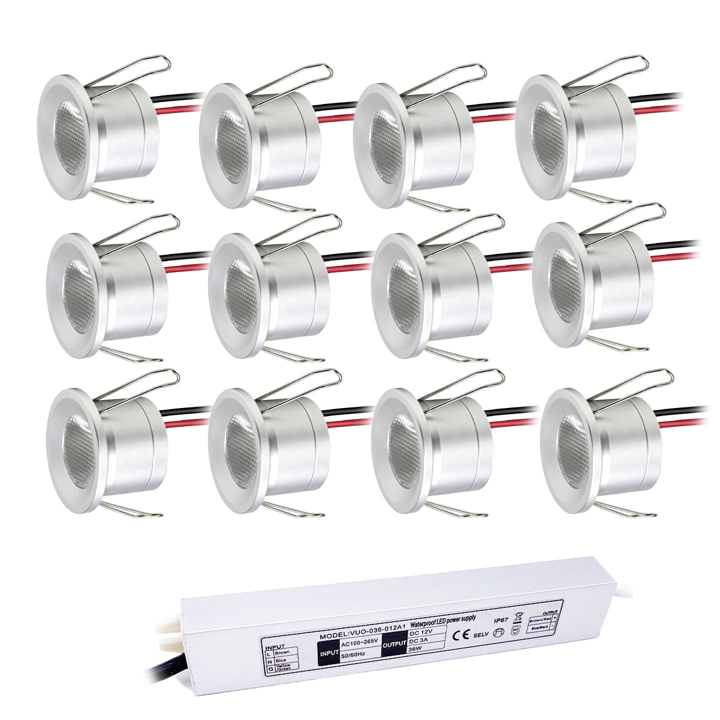 Ladder Toss Set - ชุดไฟสปอร์ตไลท์ LED ขนาดเล็กแบบฝัง 6/12 ดวง DC12V