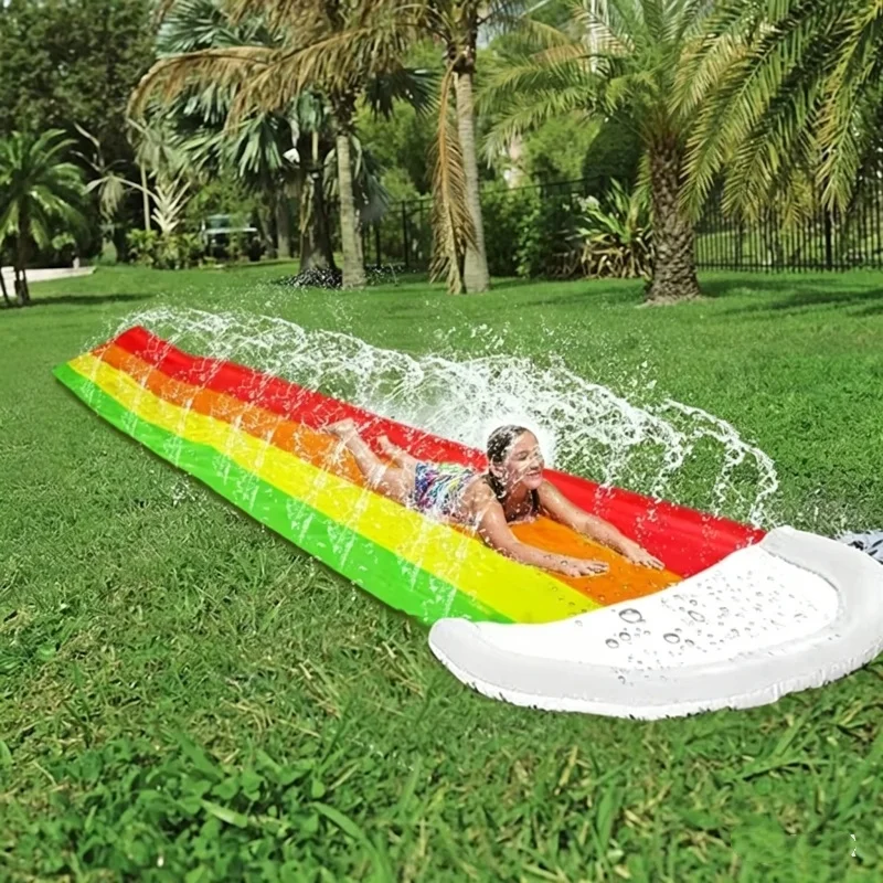 Party Games Kids And Adults - ของเล่นน้ำเป่าลมกลางแจ้งสำหรับฤดูร้อน สไลเดอร์น้ำ สระว่ายน้ำ ศูนย์เกมสนามหลังบ้าน สำหรับผู้ใหญ่ เด็ก