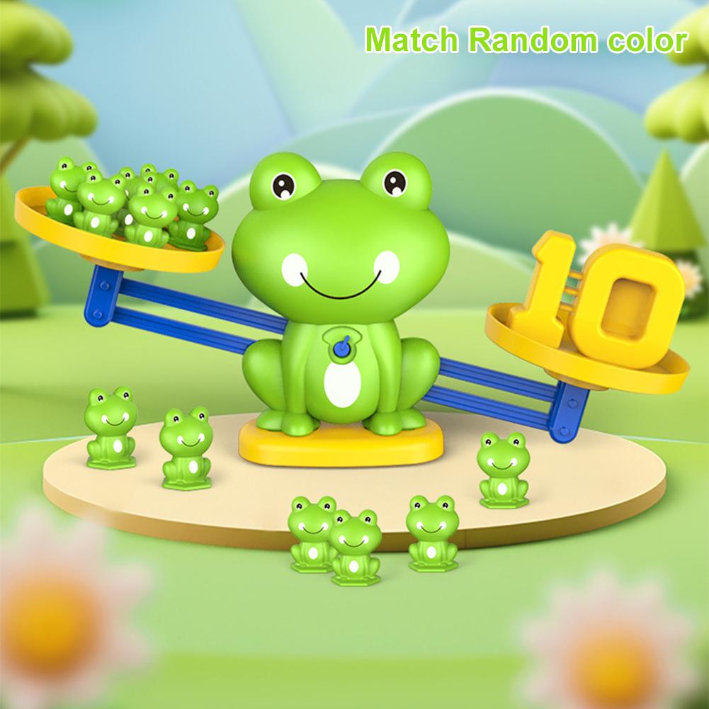 Party Games Kids Birthday - ชุดการ์ดเกมสมดุลรูปกบ 1 ชุด เกมดิจิทัลสำหรับเด็ก ของเล่นเสริมสร้างสติปัญญาทางคณิตศาสตร์ ของขวัญสนุกๆ