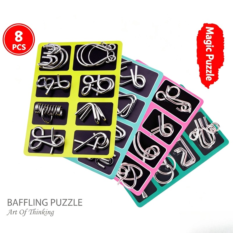 ชุดปริศนาโลหะ 8 ชิ้น เกมฝึกสมอ - Party Games Kids And Adults บทวิจารณ์และราคา