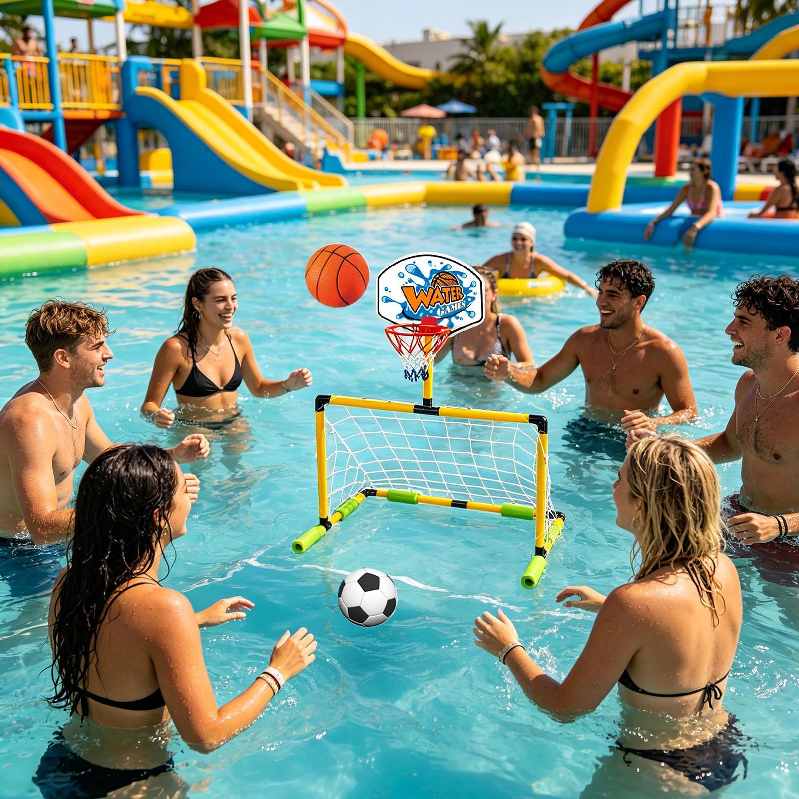 ห่วงบาสเก็ตบอลในสระน้ำ 2-in-1  - Party Games Kids And Adults บทวิจารณ์และราคา