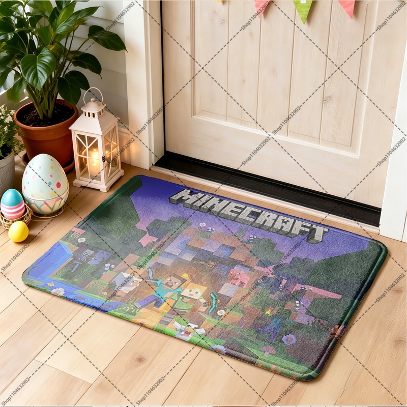 พรมปูพื้นผ้าสักหลาดลาย Minecra - Party Games Minecraft บทวิจารณ์และราคา