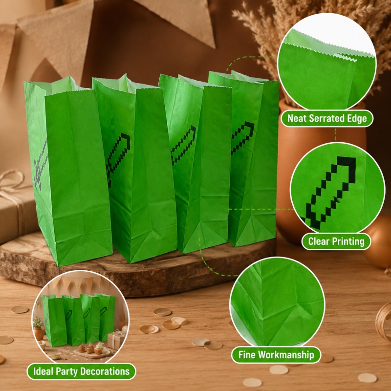 ถุงกระดาษลายดาบพิกเซล ชุดถุงขอ - Party Games Minecraft บทวิจารณ์และราคา