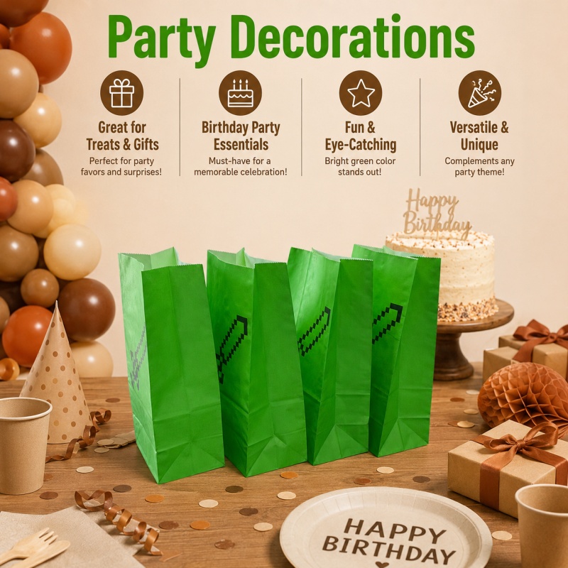 ถุงกระดาษลายดาบพิกเซล ชุดถุงขอ - Party Games Minecraft บทวิจารณ์และราคา